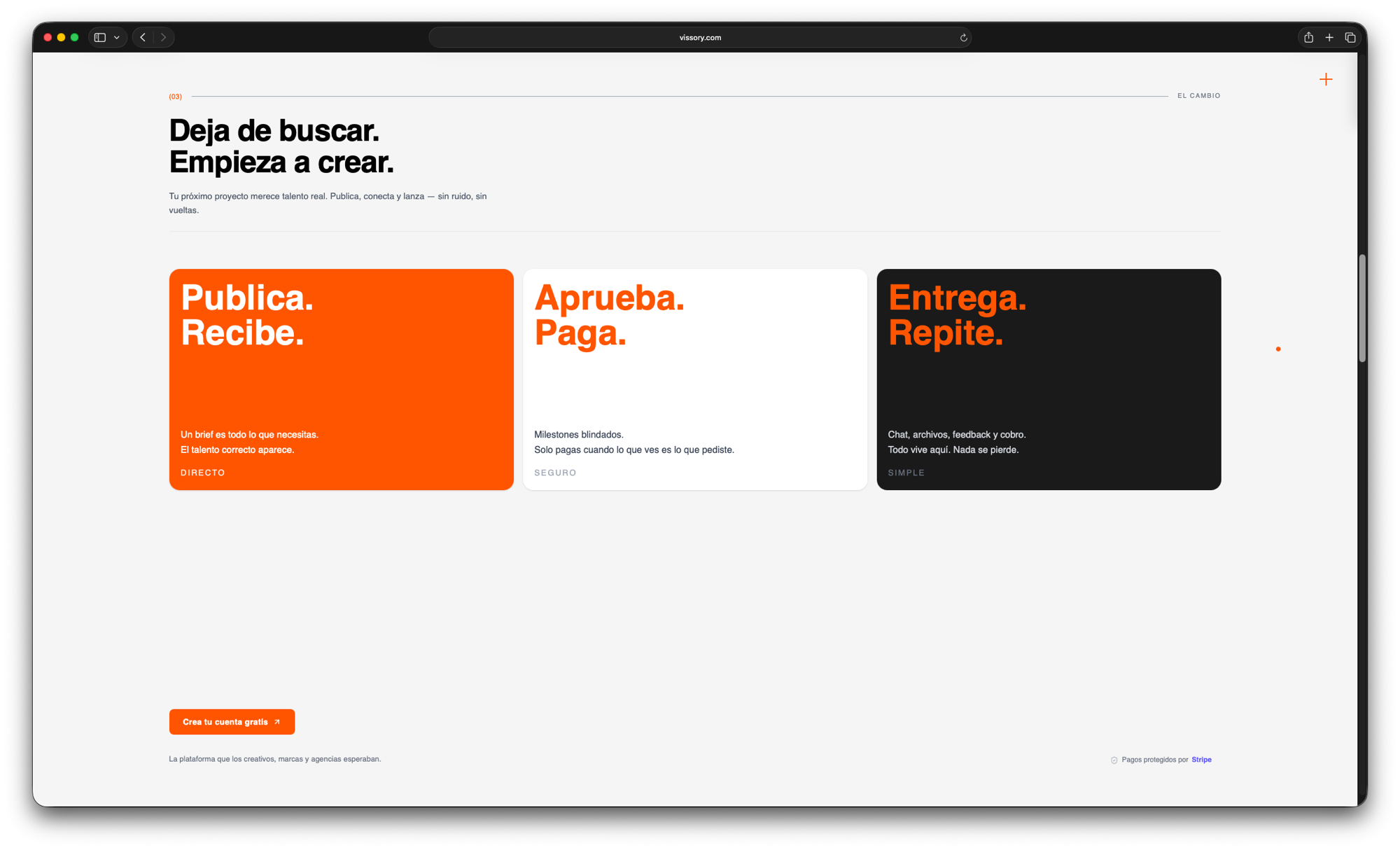 Vissory features section